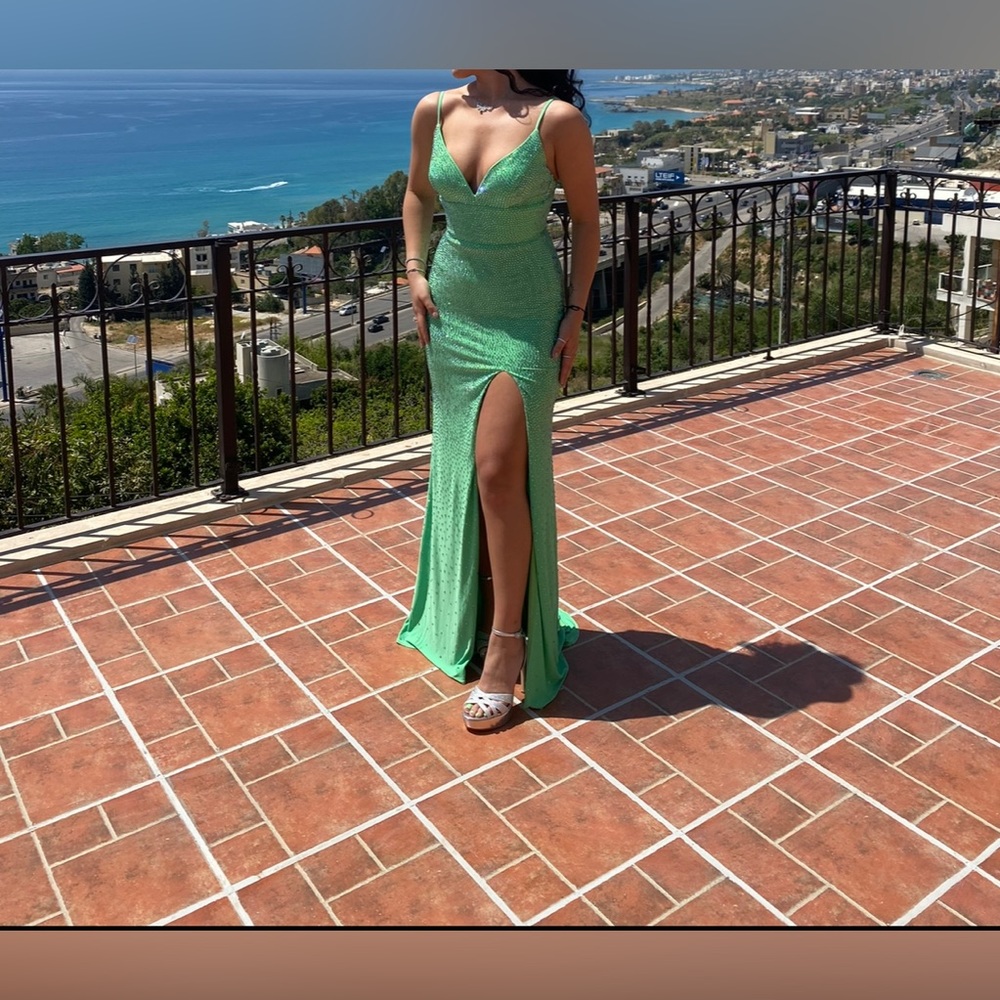 Vienna prom green dress